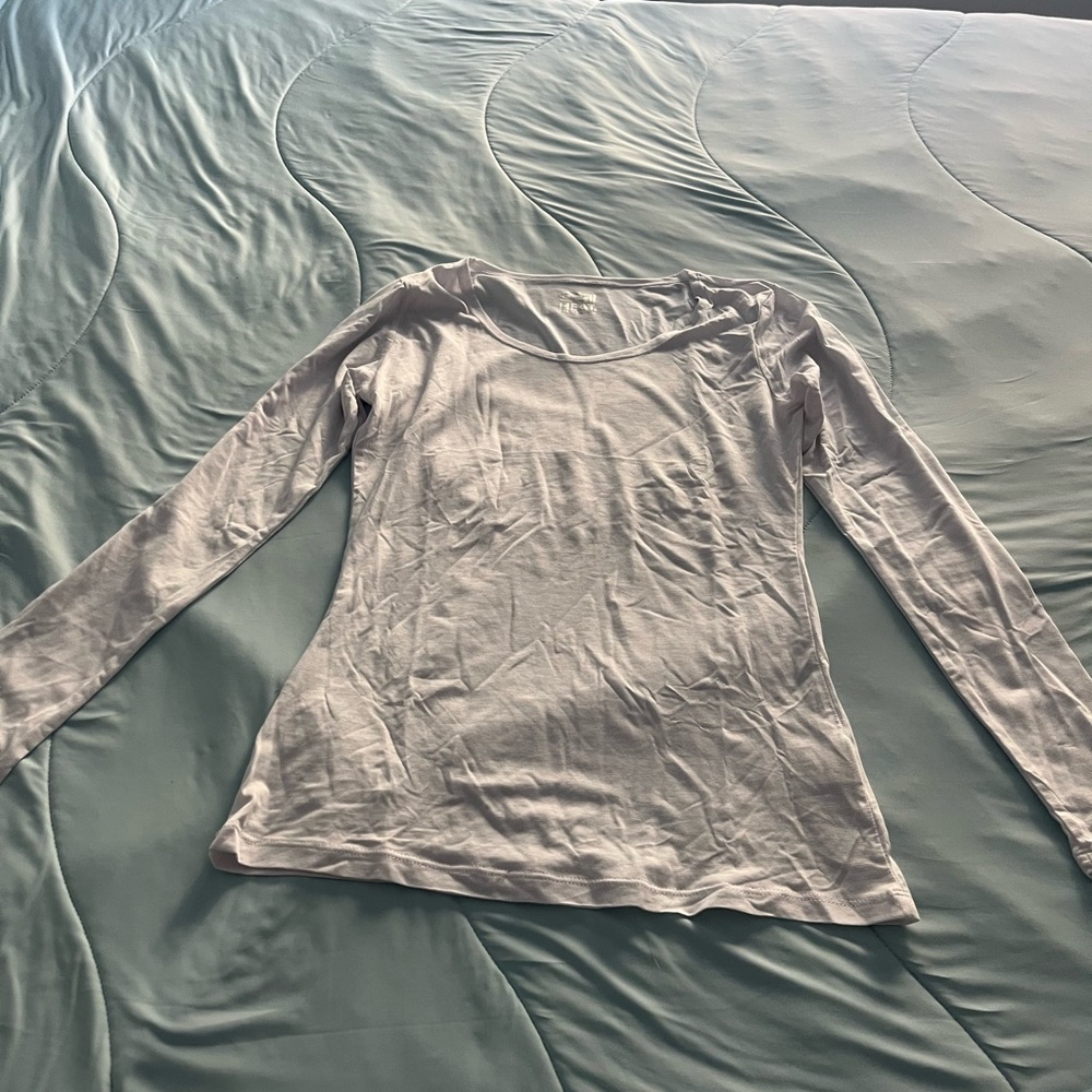Women's Long Sleeve White Top